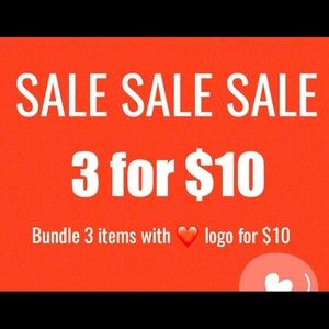 SALE on all items with a ❤️